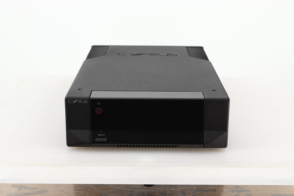 Front view of a used Cyrus Stereo 200 Power Amplifier in BrBlack finish