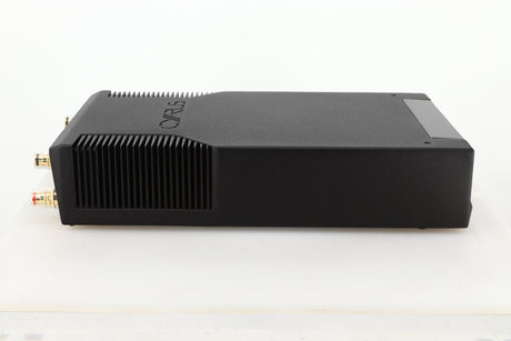 Side view of a used Cyrus Stereo 200 Power Amplifier in BrBlack finish
