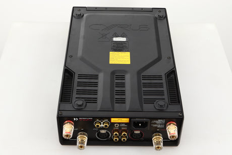 Underside view of a used Cyrus Stereo 200 Power Amplifier in BrBlack finish