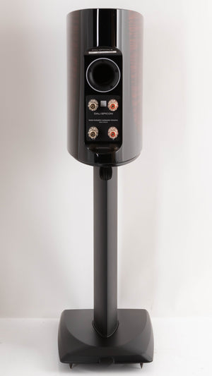 Rear view of a used Dali Epicon 2 Standmount Speakers W/ Stands in a Ruby Macassar finish