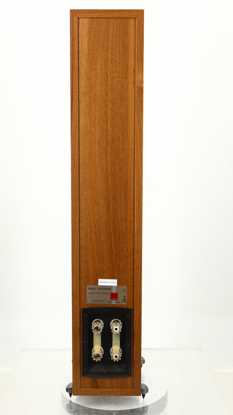 Rear of a used Dali Ikon 5 Floorstanding Speaker in an oak finish