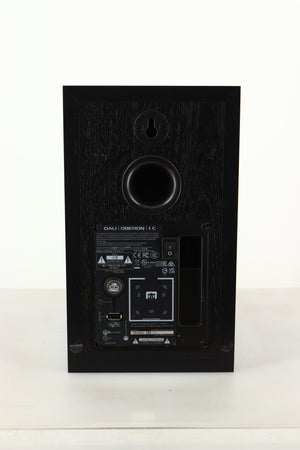 Rear view of a used Dali Oberon 1C Active Standmount Speaker in Black finish