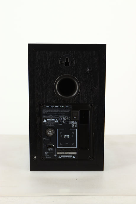 Rear view of a used Dali Oberon 1C Active Standmount Speaker in Black finish