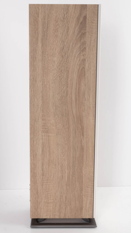 Left side of a used Dali Oberon 5 Floorstanding Speaker in a Light Oak finish