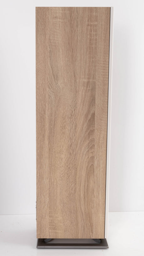 Left side view of a used Dali Oberon 5 Floorstanding Speaker in a Light Oak finish