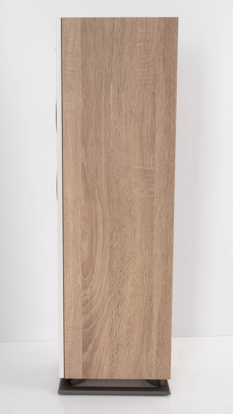 Right side view of a used Dali Oberon 5 Floorstanding Speaker in a Light Oak finish