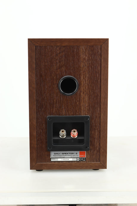 rear view of a used Dali Spektor 2 Standmount Speaker in Walnut