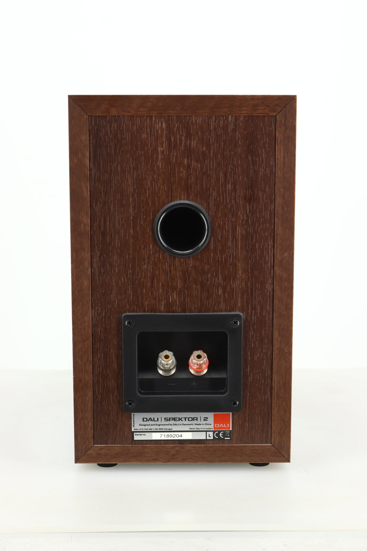 Rear view of a used Dali Spektor 2 Standmount Speaker in Walnut