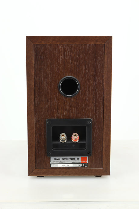 Rear view of a used Dali Spektor 2 Standmount Speaker in Walnut