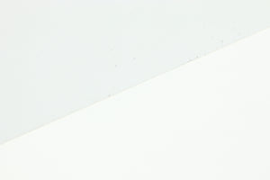 Close up of a used Dali Zensor 3 Standmount Speaker in a satin white finish showing some scratching