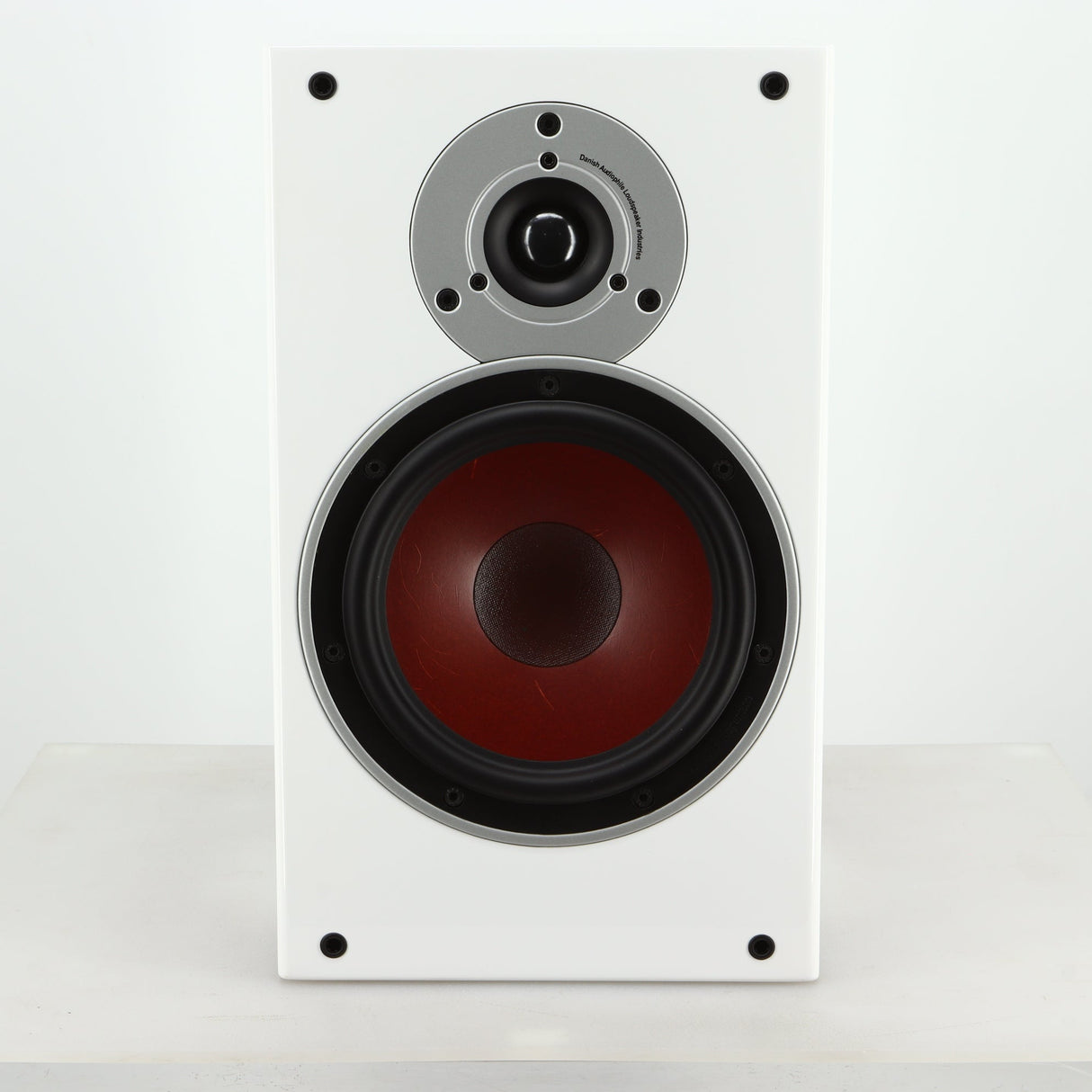 Front view of a used Dali Zensor 3 Standmount Speaker in a satin white finish
