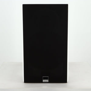 Front view of a used Dali Zensor 3 Standmount Speaker in a satin white finish showing Grille