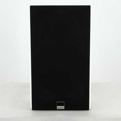 Front view of a used Dali Zensor 3 Standmount Speaker in a satin white finish showing Grille