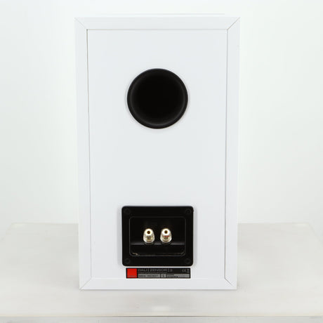 Rear view of a used Dali Zensor 3 Standmount Speaker in a satin white finish