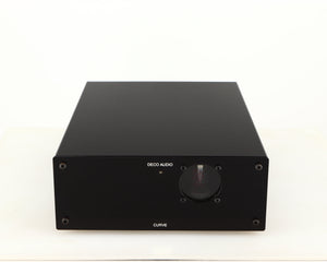 Front view of a used Deco Audio Curve MM Phonostage in a black finish