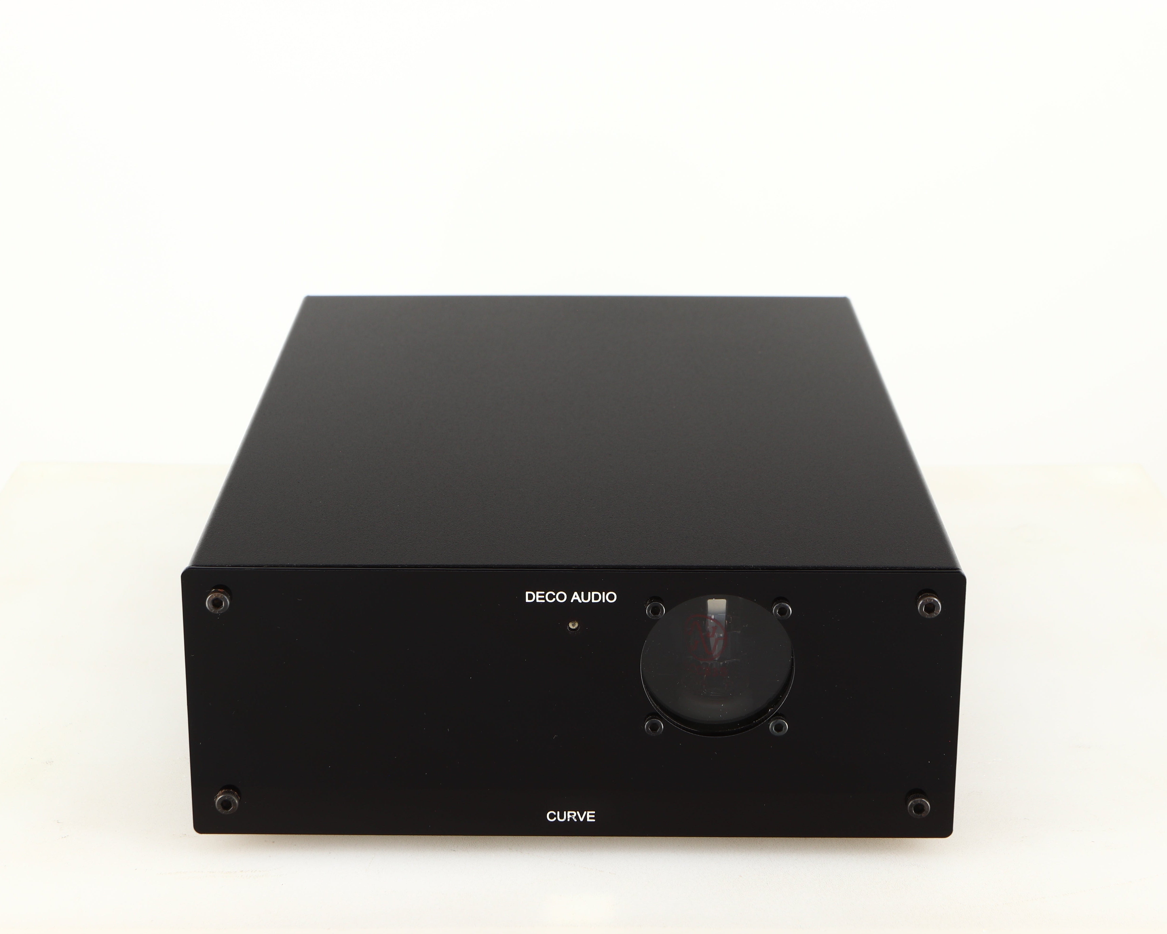 Front view of a used Deco Audio Curve MM Phonostage in a black finish