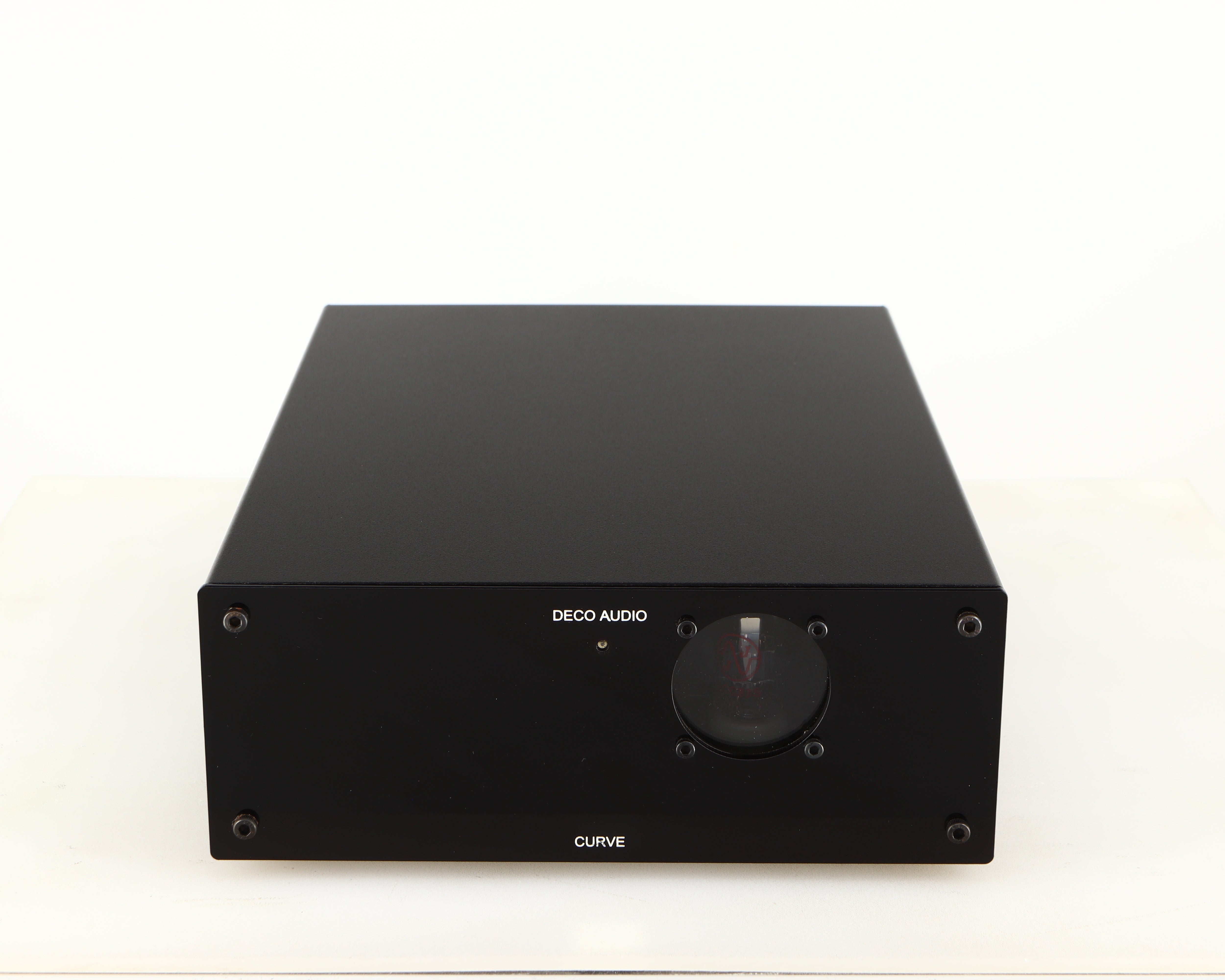 Front view of a used Deco Audio Curve MM Phonostage in a black finish