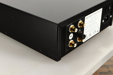 Rear left corner view of a used Deco Audio Curve Standard Phonostage