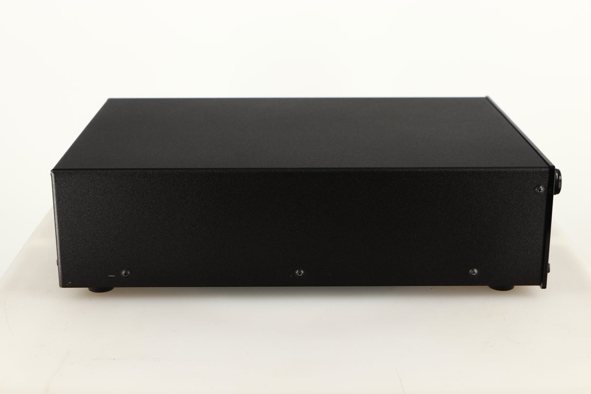 Left side view of a used Deco Audio Transfer DAC in a black finish