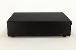 Left side view of a used Deco Audio Transfer DAC in a black finish