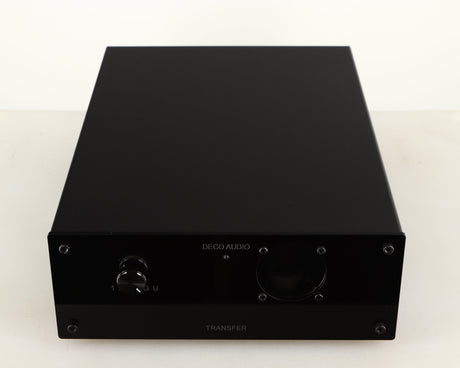 Top of a used Deco Audio Transfer DAC in a black finish