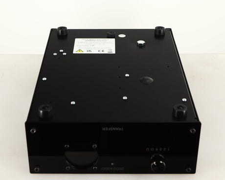 Underside of a used Deco Audio Transfer DAC in a black finish