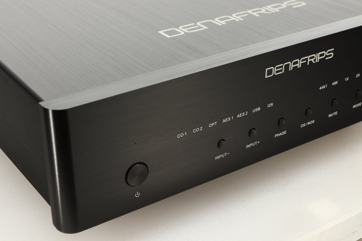 Close up view of a used Denafrips Pontus II R2R DAC in Black finish 