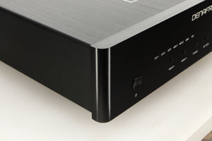 Front left corner view of a used Denafrips Pontus II R2R DAC in Black finish 
