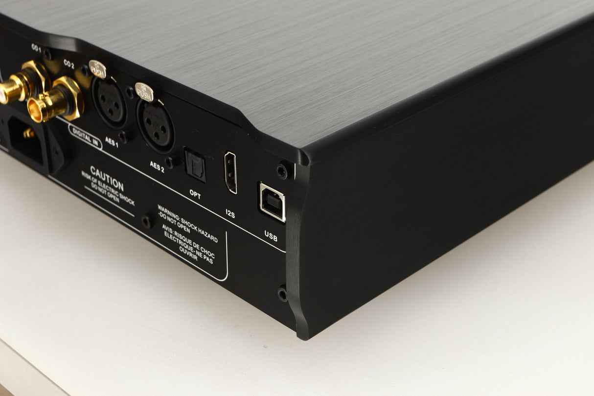 Rear right corner view of a used Denafrips Pontus II R2R DAC in Black finish 