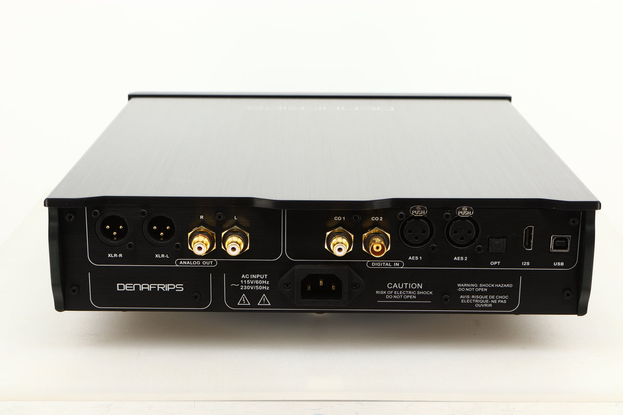 Rear view of a used Denafrips Pontus II R2R DAC in Black finish 