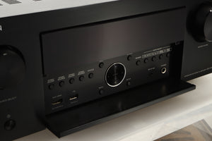 Close up view of a used Denon AVR-4700 AV Amplifier in Black finish