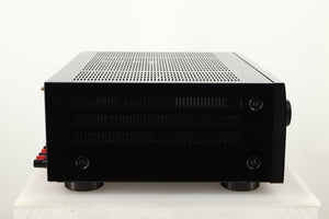 Side view of a used Denon AVR-4700 AV Amplifier in Black finish