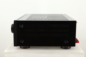 Side view of a used Denon AVR-4700 AV Amplifier in Black finish