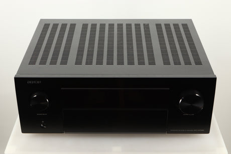Top view of a used Denon AVR-4700 AV Amplifier in Black finish