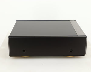 Left side view of a used Denon DDR-6.5 Cassette Deck in a silver finish