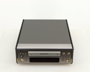 Top of a used Denon DDR-6.5 Cassette Deck in a silver finish