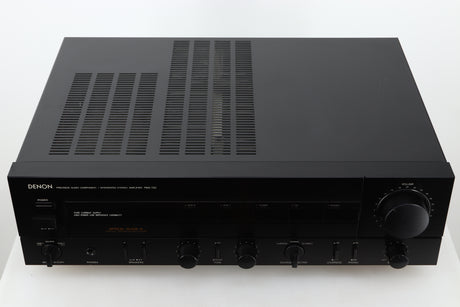 Top view of a used Denon PMA-720 Integrated Amplifier in Black finish 