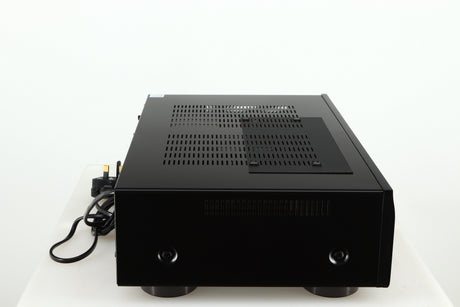 Left side view of a used Denon PMA600 Integrated Amplifier in a black finish