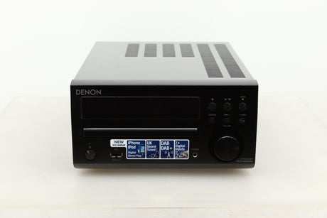 Front view of a used Denon RCD-M40DAB Mini System in Black finish 