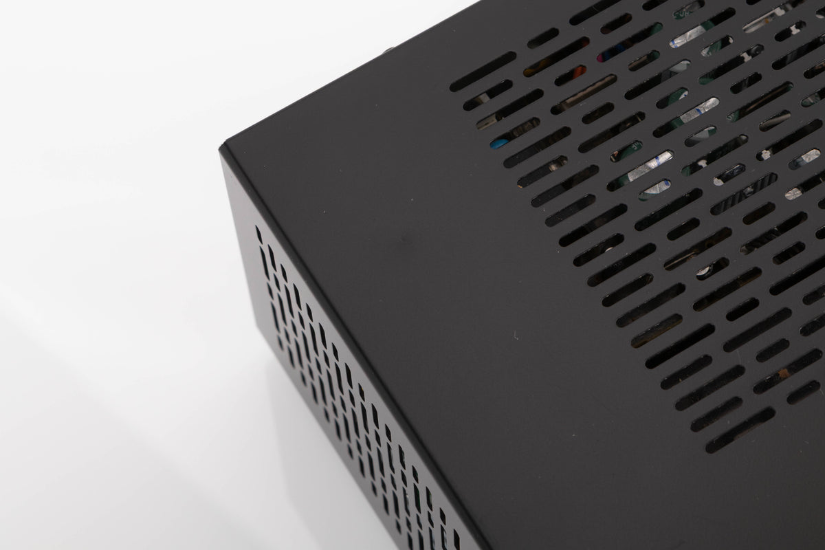 Close up view of a used Denon RCD M41DAB Music System in Black