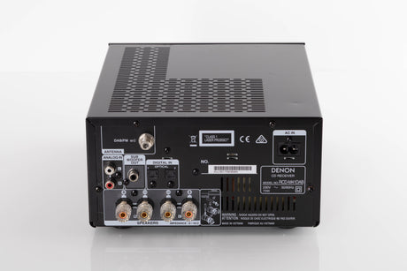 Rear view of a used Denon RCD M41DAB Music System in Black