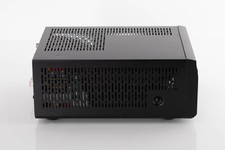 Side view of a used Denon RCD M41DAB Music System in Black