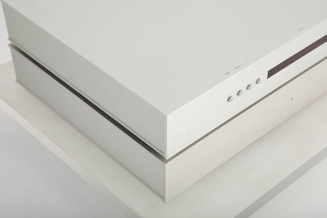 Front left corner view of a Densen 275 Pre Amplifier with 2NRG PSU