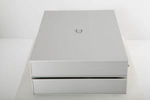 Side view of a Densen 275 Pre Amplifier with 2NRG PSU