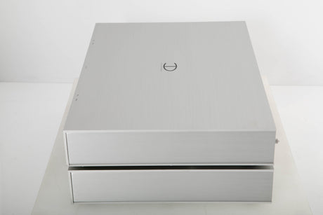 Side view of a Densen 275 Pre Amplifier with 2NRG PSU