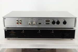 Rear view of a used Densen B-475 CD Player and a 2NRG PSU in Albino finish