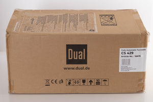 Box of a used Dual CS 429 Fully Automatic Turntable in Black finish