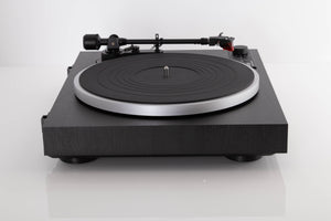 Side view of a used Dual CS 429 Fully Automatic Turntable in Black finish