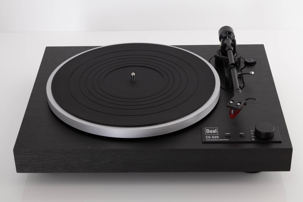 Top view of a used Dual CS 429 Fully Automatic Turntable in Black finish