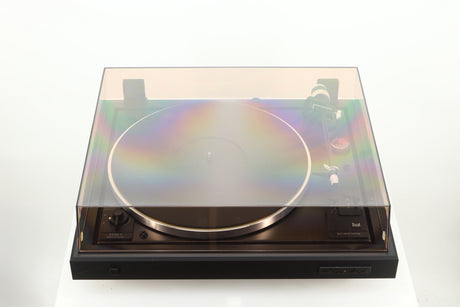 Top view of a used Dual CS 505-4 Turntable in a black finish